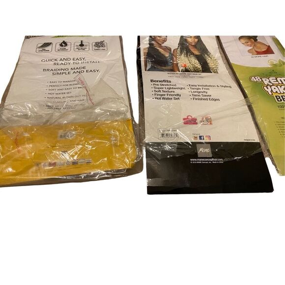 Lot Of 4 Partial Packs Braiding Hair Extensions Pre Stretched - Picture 8 of 10